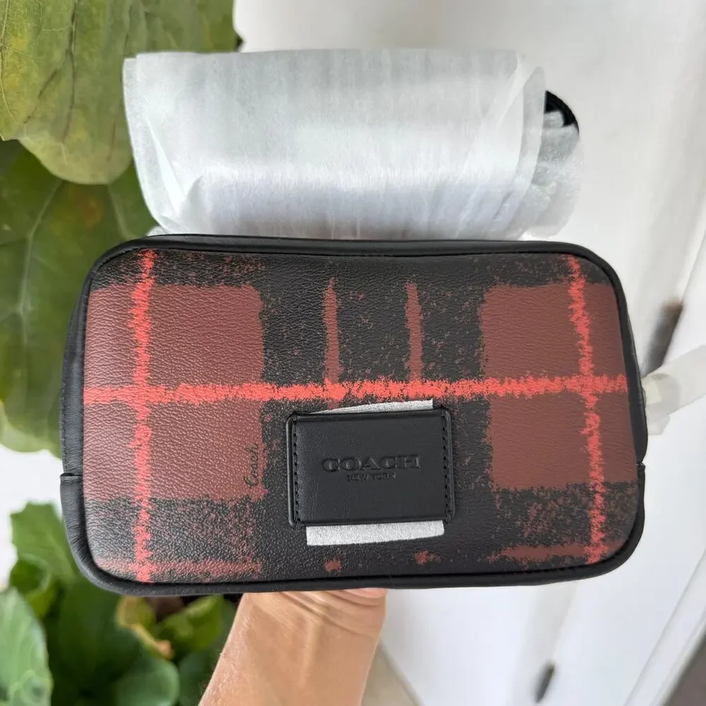 Last 1‼️COACH Carrier Phone Crossbody C6819 Orange Multi